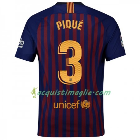 Divisa di Calcio Barcellona Pique 3 Prima 2018/2019